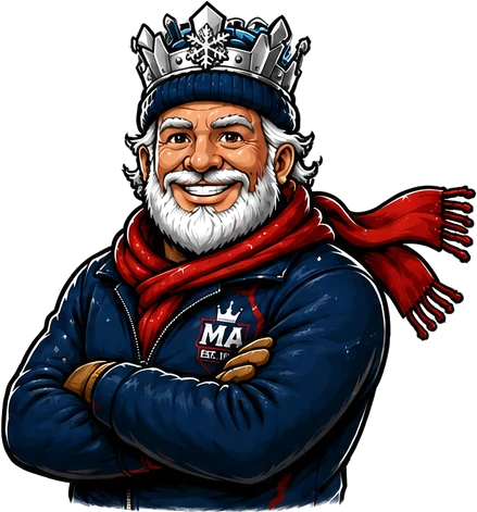 Mascot with arms crossed