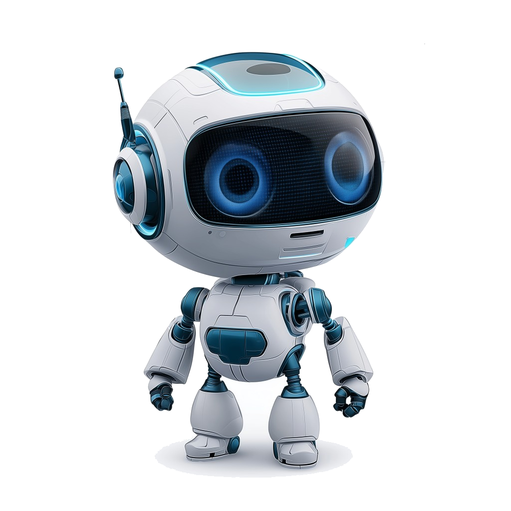 Blue, the PoolBid mascot, standing